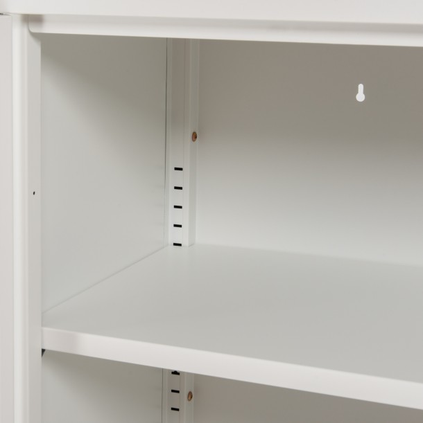 ΜΕΤΑΛΛΙΚΟ ΝΤΟΥΛΑΠΙ ΒΙΤΡΙΝΑ FB99571.02 ΛΕΥΚΟ 80x37-40x102Y εκ. 9
