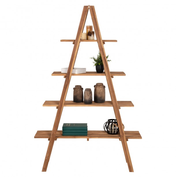 ΒΙΒΛΙΟΘΗΚΗ FB97895 TEAK ΞΥΛΟ ΣΕ ΦΥΣΙΚΟ ΧΡΩΜΑ 120x33x180Y εκ. 2