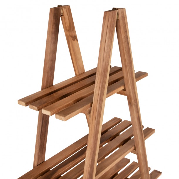 ΒΙΒΛΙΟΘΗΚΗ FB97895 TEAK ΞΥΛΟ ΣΕ ΦΥΣΙΚΟ ΧΡΩΜΑ 120x33x180Y εκ. 5