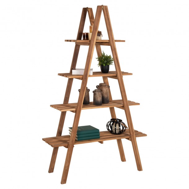 ΒΙΒΛΙΟΘΗΚΗ FB97895 TEAK ΞΥΛΟ ΣΕ ΦΥΣΙΚΟ ΧΡΩΜΑ 120x33x180Y εκ. 0