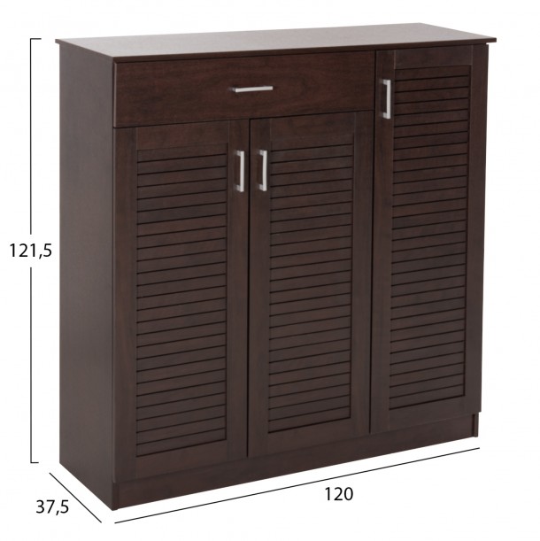 ΠΑΠΟΥΤΣΟΘΗΚΗ-ΝΤΟΥΛΑΠΑ FB99607.01 ΜΕΛΑΜΙΝΗ WENGE 120x37,5x121,5Υεκ. 1