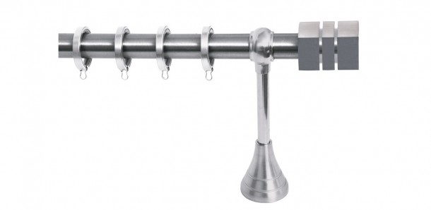 Κουρτινόξυλο Σταθερό Φ25 Inox No2 0