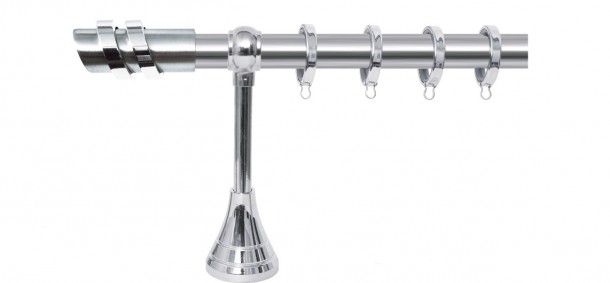 Κουρτινόξυλο Σταθερό Φ25 Inox No4 0