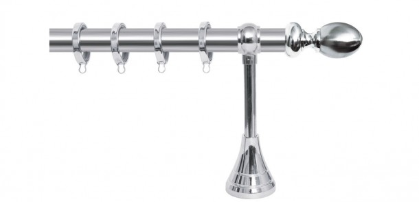 Κουρτινόξυλο Σταθερό Φ25 Inox No6 0