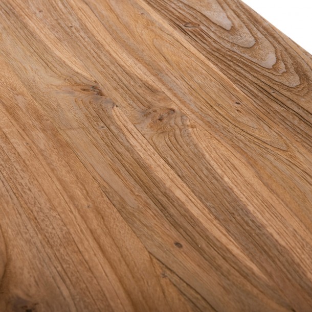 ΚΟΝΣΟΛΑ FB99800 ΑΝΑΚΥΚΛΩΜΕΝΟ ΞΥΛΟ TEAK-ΜΑΥΡΕΣ ΜΕΤΑΛΛΙΚΕΣ ΒΑΣΕΙΣ 240x50x90Yεκ 4