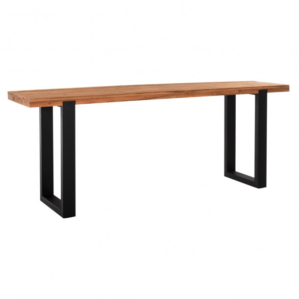 ΚΟΝΣΟΛΑ FB99800 ΑΝΑΚΥΚΛΩΜΕΝΟ ΞΥΛΟ TEAK-ΜΑΥΡΕΣ ΜΕΤΑΛΛΙΚΕΣ ΒΑΣΕΙΣ 240x50x90Yεκ 0
