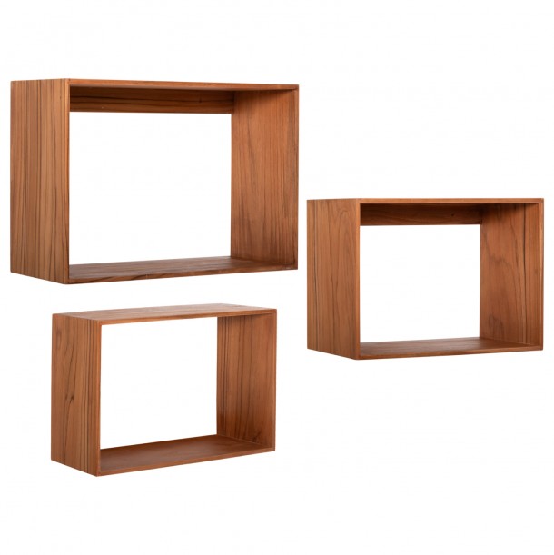 ΡΑΦΙΕΡΑ FB99830 3ΤΜΧ ΞΥΛΟ TEAK ΣΕ ΦΥΣΙΚΟ ΧΡΩΜΑ 60x20x38Υεκ 0