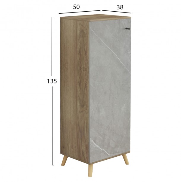 ΠΑΠΟΥΤΣΟΘΗΚΗ-ΝΤΟΥΛΑΠΙ FB98954.11 ΜΕΛΑΜΙΝΗ SONAMA-STONE TEXTURE 50Χ38Χ135Yεκ. 1