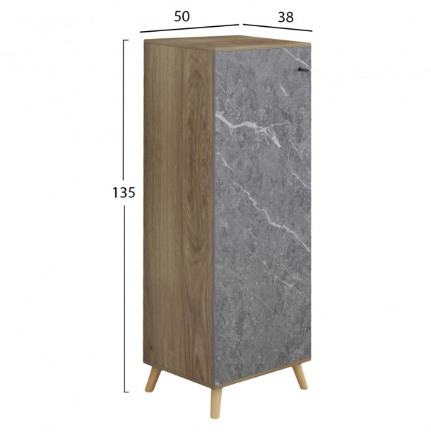 ΠΑΠΟΥΤΣΟΘΗΚΗ-ΝΤΟΥΛΑΠΙ FB98954.12 ΜΕΛΑΜΙΝΗ SONAMA-STONE TEXTURE 50Χ38Χ135Yεκ. 1