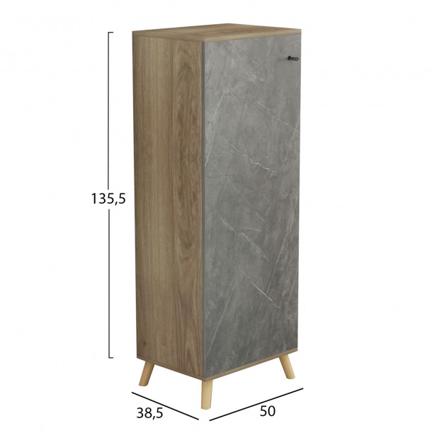 ΠΑΠΟΥΤΣΟΘΗΚΗ-ΝΤΟΥΛΑΠΙ FB98954.14 ΜΕΛΑΜΙΝΗ SONAMA-STONE TEXTURE 50Χ38Χ135Yεκ. 1