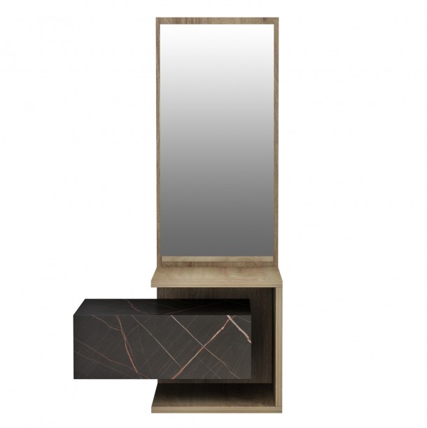 ΕΠΙΠΛΟ ΕΙΣΟΔΟΥ-ΚΑΘΡΕΠΤΗΣ FB98984.13 ΜΕΛΑΜΙΝΗ BLACK MARBLE-ΦΥΣΙΚΟ 49,1x31,3x90Υ 2