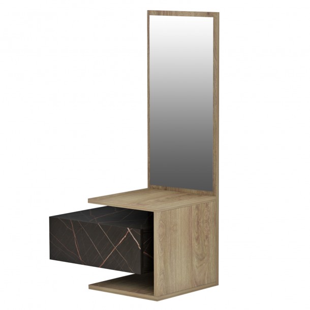 ΕΠΙΠΛΟ ΕΙΣΟΔΟΥ-ΚΑΘΡΕΠΤΗΣ FB98984.13 ΜΕΛΑΜΙΝΗ BLACK MARBLE-ΦΥΣΙΚΟ 49,1x31,3x90Υ 3