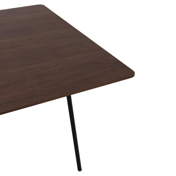 ΤΡΑΠΕΖΙ ΤΡΑΠΕΖΑΡΙΑΣ FB99614.02 MDF ΜΕ ΚΑΠΛΑΜΑ ΔΡΥΟΣ ΚΑΡΥΔΙ-ΜΑΥΡΟ ΜΕΤΑΛΛΟ 120x120x75Υεκ. 4