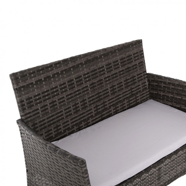 ΣΕΤ ΣΑΛΟΝΙ 4ΤΜΧ FB96089.02 ΣΥΝΘ.RATTAN ΓΚΡΙ-ΜΠΕΖ ΜΑΞΙΛΑΡΙΑ 5