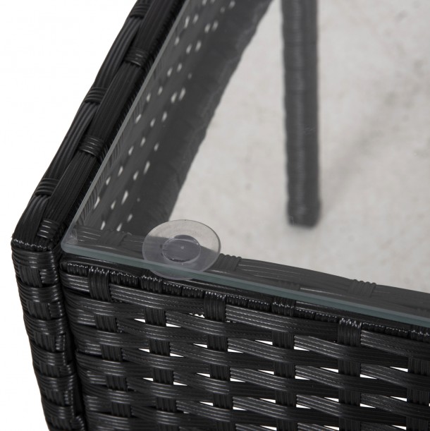 ΣΕΤ ΣΑΛΟΝΙ 4ΤΜΧ FB96089.04 ΣΥΝΘ.RATTAN ΜΑΥΡΟ-ΜΠΕΖ ΜΑΞΙΛΑΡΙΑ 7