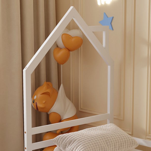 ΚΡΕΒΑΤΙ ΠΑΙΔΙΚΟ FB9676.03 τ.MONTESSORI ΞΥΛΟ ΠΕΥΚΟ ΛΕΥΚΟ- 190x90εκ 5