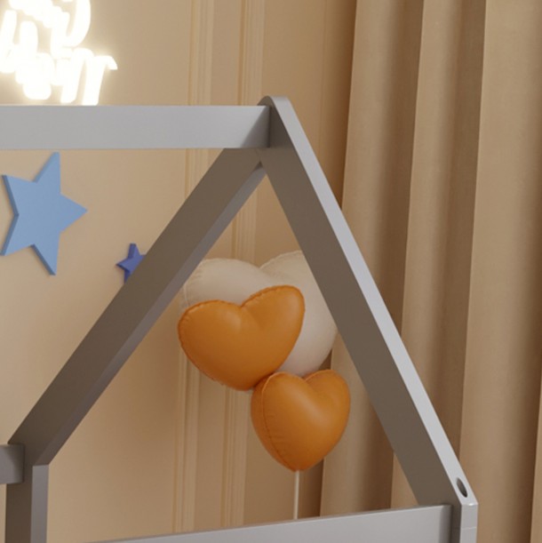 ΚΡΕΒΑΤΙ ΠΑΙΔΙΚΟ FB9677.05 τ.MONTESSORI ΞΥΛΟ ΠΕΥΚΟ ΓΚΡΙ- 190x90εκ 4