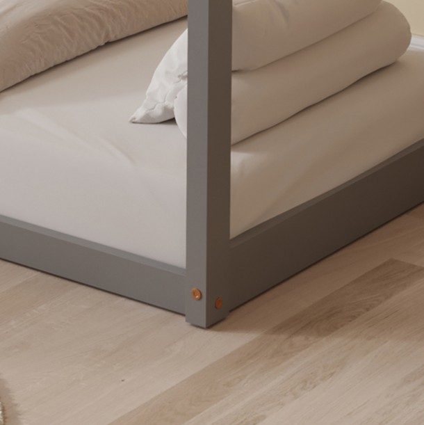 ΚΡΕΒΑΤΙ ΠΑΙΔΙΚΟ FB9677.05 τ.MONTESSORI ΞΥΛΟ ΠΕΥΚΟ ΓΚΡΙ- 190x90εκ 6