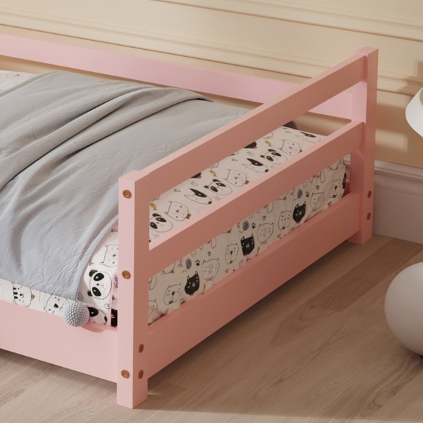 ΚΡΕΒΑΤΙ ΠΑΙΔΙΚΟ FB9676.06 τ.MONTESSORI ΞΥΛΟ ΠΕΥΚΟ ΡΟΖ- 190x90εκ 5
