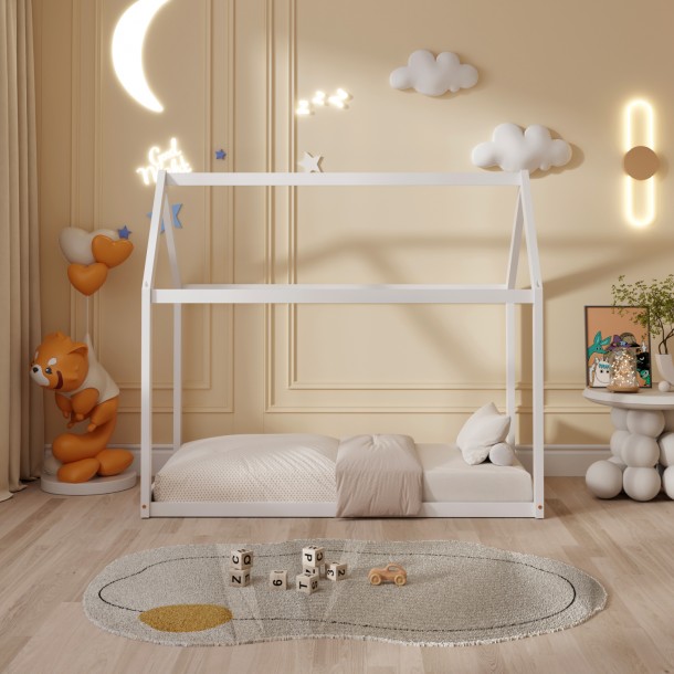 ΚΡΕΒΑΤΙ ΠΑΙΔΙΚΟ FB9677.03 τ.MONTESSORI ΞΥΛΟ ΠΕΥΚΟ ΛΕΥΚΟ- 190x90εκ 3