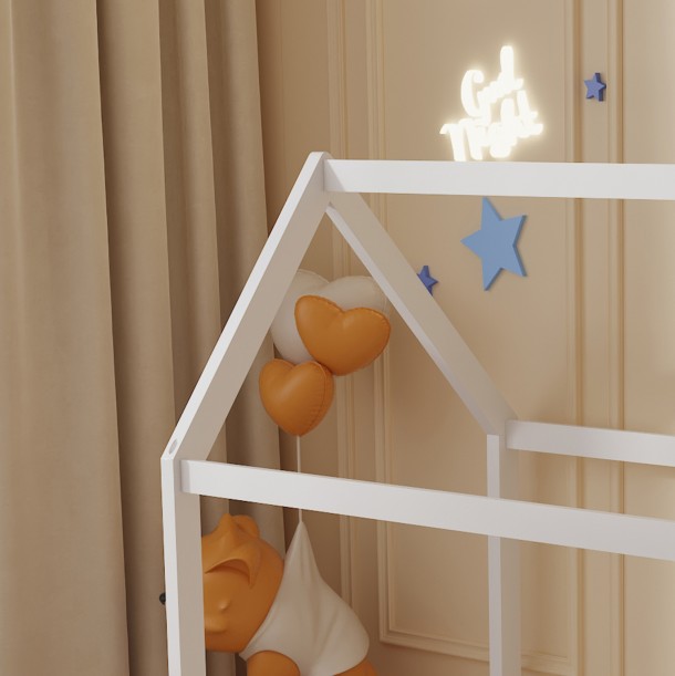 ΚΡΕΒΑΤΙ ΠΑΙΔΙΚΟ FB9677.03 τ.MONTESSORI ΞΥΛΟ ΠΕΥΚΟ ΛΕΥΚΟ- 190x90εκ 5