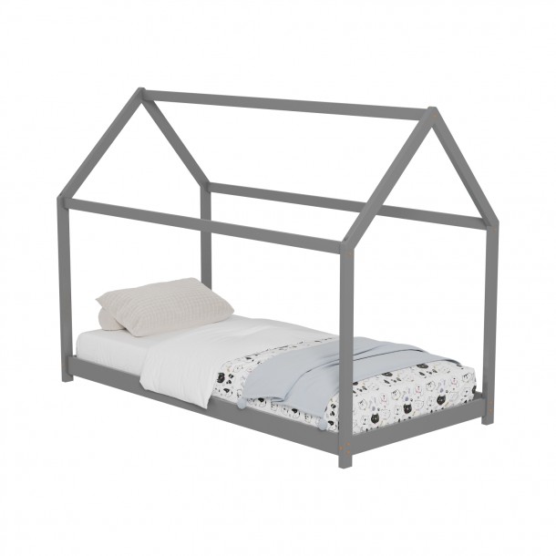 ΚΡΕΒΑΤΙ ΠΑΙΔΙΚΟ FB9678.05 τ.MONTESSORI ΞΥΛΟ ΠΕΥΚΟ ΓΚΡΙ- 140x70εκ 0