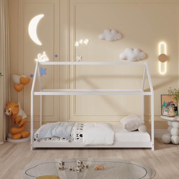 ΚΡΕΒΑΤΙ ΠΑΙΔΙΚΟ FB9678.03 τ.MONTESSORI ΞΥΛΟ ΠΕΥΚΟ ΛΕΥΚΟ- 140x70εκ 3