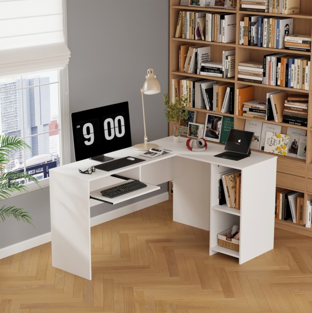 ΓΩΝΙΑΚΟ ΓΡΑΦΕΙΟ FB92135.03 MDF ΣΕ ΛΕΥΚΟ 140x120x75Υεκ 3