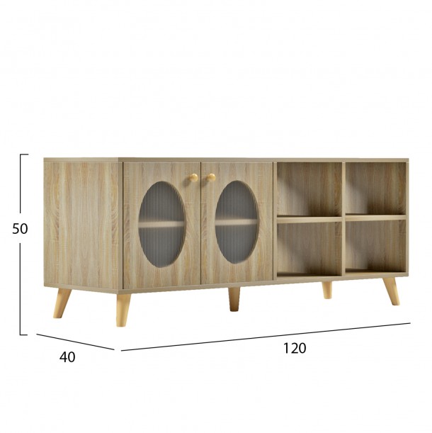 ΕΠΙΠΛΟ ΤΗΛΕΟΡΑΣΗΣ FB99879 ΜΕΛΑΜΙΝΗ ΣΕ SONAMA 120x40x50Yεκ 1