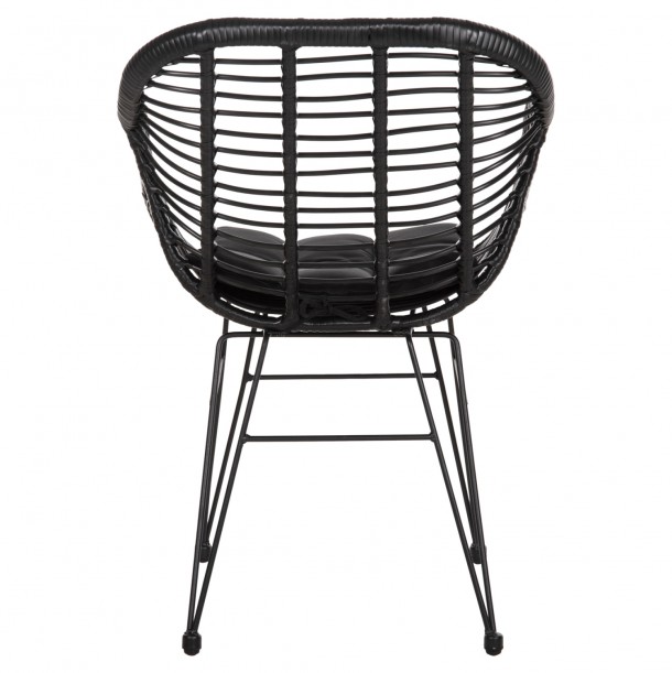 ΠΟΛΥΘΡΟΝΑ ΜΕ ΜΑΞΙΛΑΡΙ ΜΕΤΑΛΛΙΚΗ FB95450.32 ΜΕ WICKER ΜΑΥΡΟ 58x59x82Υεκ. 5