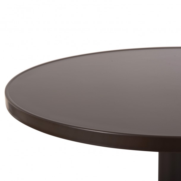 ΤΡΑΠΕΖΙ ΣΤΡΟΓΓΥΛΟ FB95974.02 ΑΛΟΥΜΙΝΙΟ ΚΑΦΕ Φ60x70Υεκ. 4