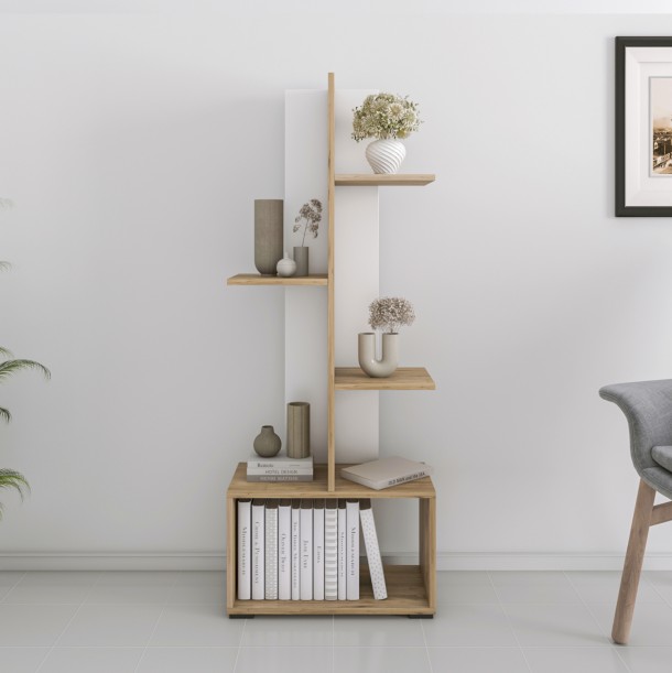 ΒΙΒΛΙΟΘΗΚΗ FB918195.03 ΜΕΛΑΜΙΝΗ ΣΕ ΛΕΥΚΟ-ATLANTIS GREEN 50x25x127Υεκ. 3
