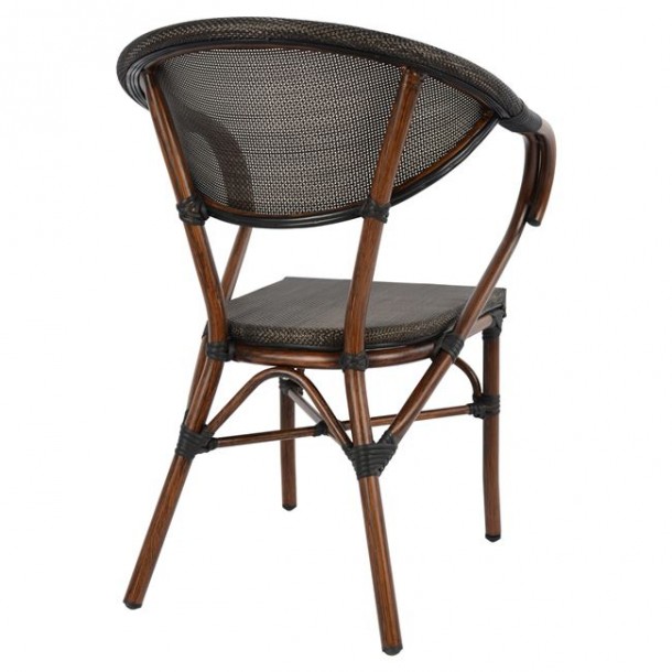 ΠΟΛΥΘΡΟΝΑ ΑΛΟΥΜΙΝΙΟΥ BAMBOO ΚΑΦΕ ΜΕ TEXTLINE FB95025 60,5x59x81 cm 4