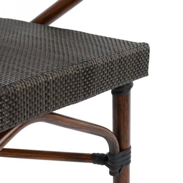 ΠΟΛΥΘΡΟΝΑ ΑΛΟΥΜΙΝΙΟΥ BAMBOO ΚΑΦΕ ΜΕ TEXTLINE FB95025 60,5x59x81 cm 6