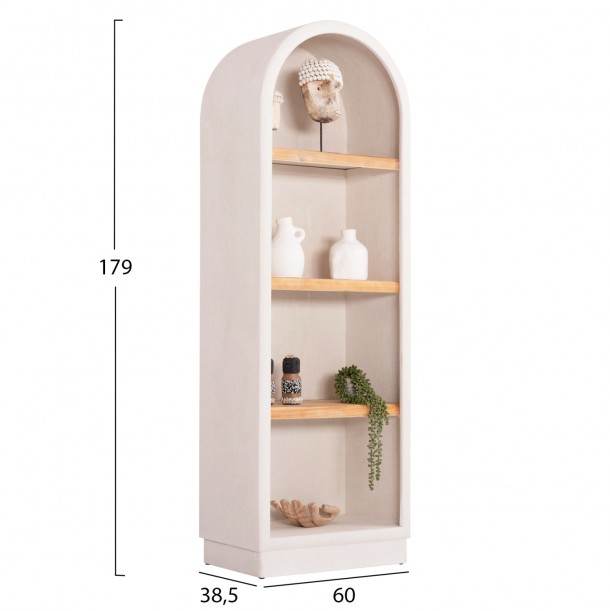 ΡΑΦΙΕΡΑ FB918045 MDF ΥΠΟΛΕΥΚΟ-ΡΑΦΙΑ ΞΥΛΟ ΕΛΑΤΟΥ ΦΥΣΙΚΟ 60x38,5x179Υεκ. 1