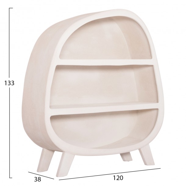 ΡΑΦΙΕΡΑ FB918060.01 MDF ΣΕ ΥΠΟΛΕΥΚΟ ΧΡΩΜΑ 120x38x133Υεκ. 1