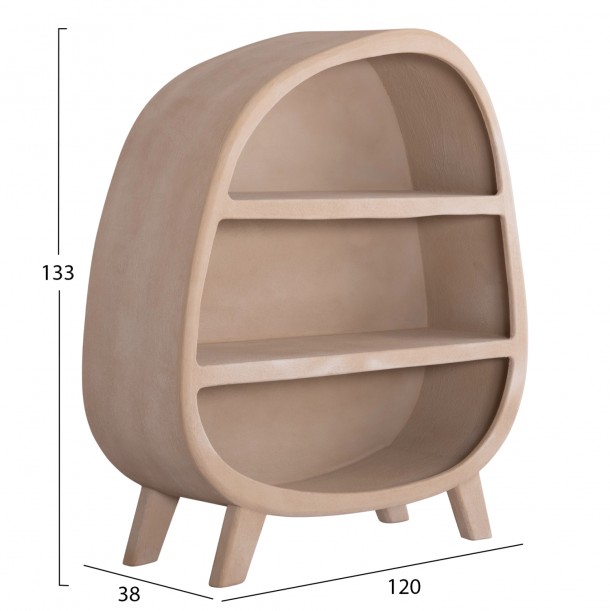 ΡΑΦΙΕΡΑ FB918060.02 MDF ΣΕ ΚΑΦΕ ΧΡΩΜΑ 120x38x133Υεκ. 1
