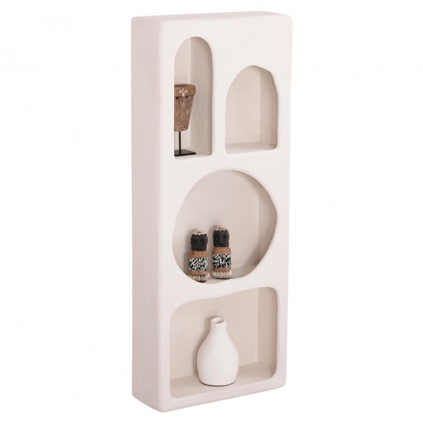 ΡΑΦΙΕΡΑ ΤΟΙΧΟΥ FB918069 MDF ΣΕ ΥΠΟΛΕΥΚΟ ΧΡΩΜΑ 47x18x120Υεκ. 0