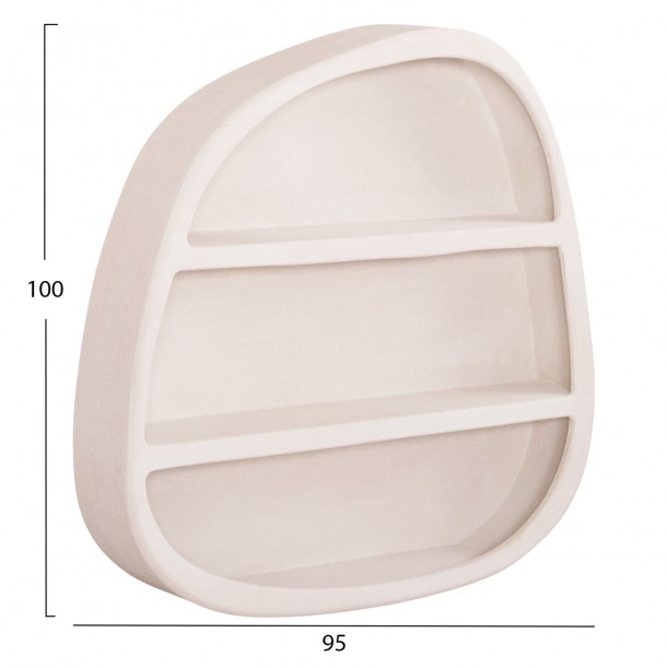 ΡΑΦΙ ΤΟΙΧΟΥ FB918058 MDF ΣΕ ΥΠΟΛΕΥΚΟ ΧΡΩΜΑ 95x18x100Υεκ. 1