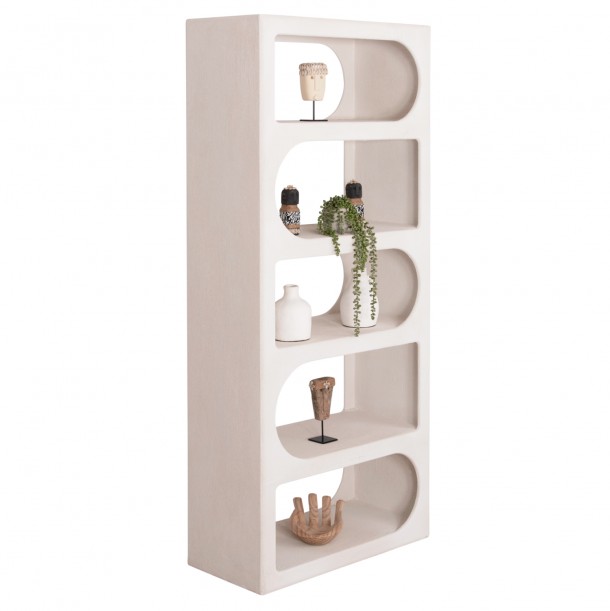 ΒΙΒΛΙΟΘΗΚΗ FB918062 MDF ΣΕ ΥΠΟΛΕΥΚΟ ΧΡΩΜΑ 80x38x180Yεκ. 0
