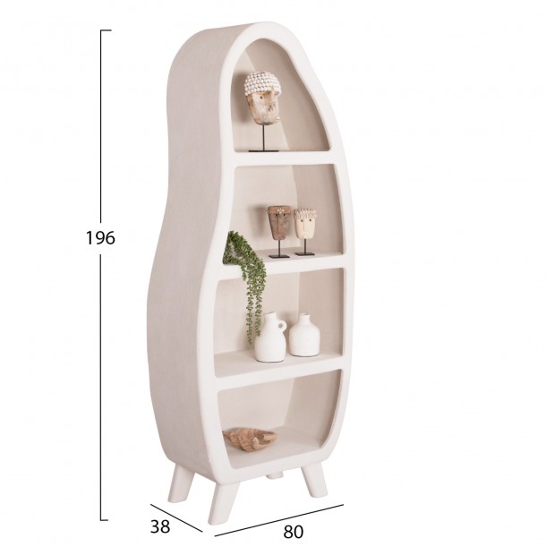 ΡΑΦΙΕΡΑ FB918067 MDF ΣΕ ΥΠΟΛΕΥΚΟ ΧΡΩΜΑ 80x38x196Υεκ. 1