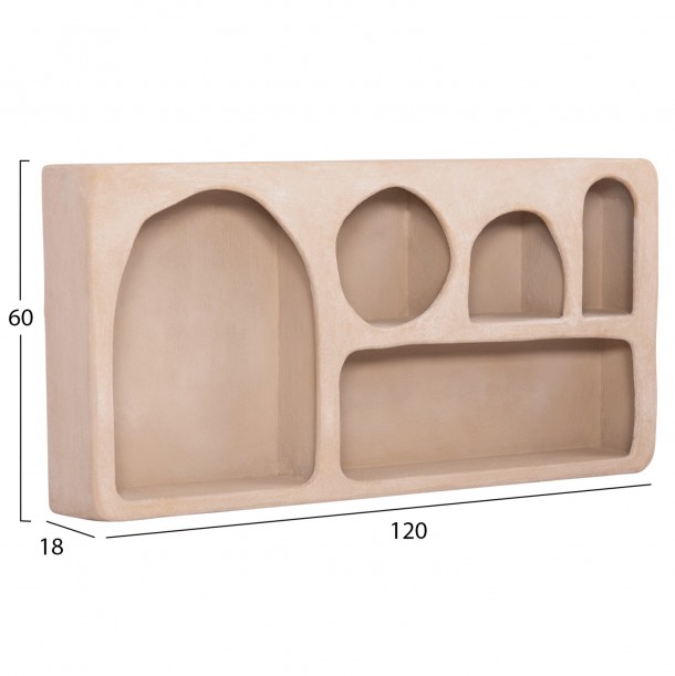 ΡΑΦΙ ΤΟΙΧΟΥ FB918063.02 MDF ΣΕ ΚΑΦΕ 120x18x60Υεκ. 1