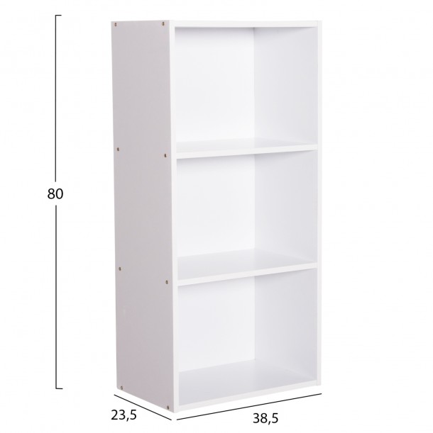 ΡΑΦΙΕΡΑ ΤΟΙΧΟΥ FB99941.01 ΛΕΥΚΗ ΜΕΛΑΜΙΝΗ 38,5x23,5x80Υεκ. 1