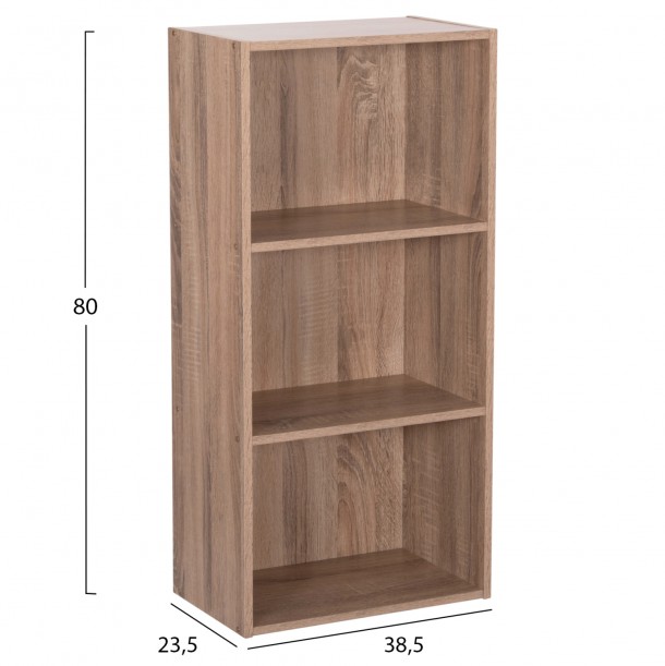 ΡΑΦΙΕΡΑ ΤΟΙΧΟΥ FB99941.02 SONAMA OAK ΜΕΛΑΜΙΝΗ 38,5x23,5x80Υεκ. 1