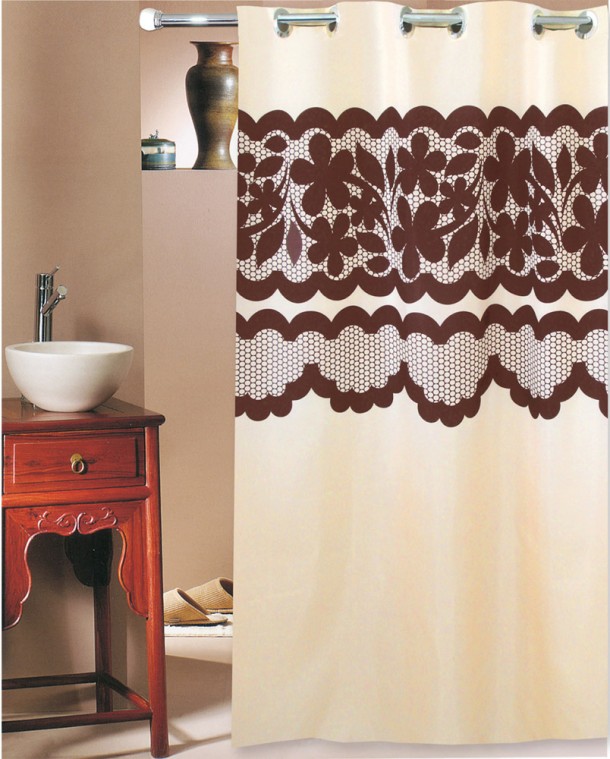 ΚΟΥΡΤΙΝΑ ΜΠΑΝΙΟΥ LACE HOOKLESS 180(Μ)X180(Υ) 0