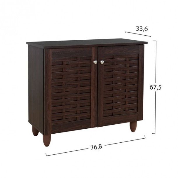 ΠΑΠΟΥΤΣΟΘΗΚΗ ΝΤΟΥΛΑΠΙ ΞΥΛΙΝΗ FB92208.01 WENGE 77Χ34Χ67.5εκ. 1