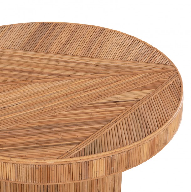 ΤΡΑΠΕΖΙ ΤΡΑΠΕΖΑΡΙΑΣ FB99884 ΦΥΣΙΚΟ RATTAN ΣΕ ΦΥΣΙΚΟ ΧΡΩΜΑ Φ120x76Υεκ. 4