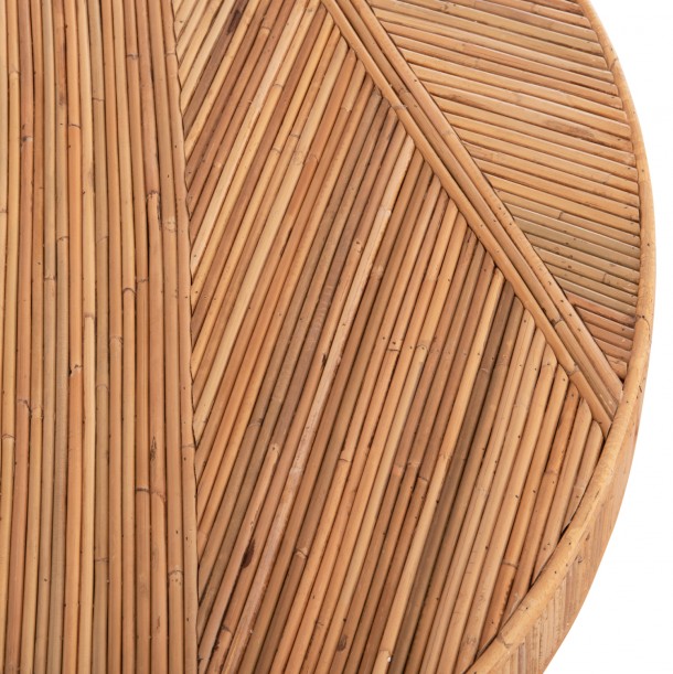 ΤΡΑΠΕΖΙ ΤΡΑΠΕΖΑΡΙΑΣ FB99884 ΦΥΣΙΚΟ RATTAN ΣΕ ΦΥΣΙΚΟ ΧΡΩΜΑ Φ120x76Υεκ. 8