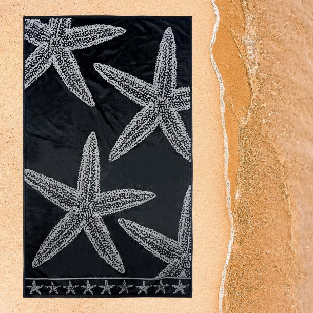 Πετσέτα Θαλάσσης Starfish Black 86Χ160 0