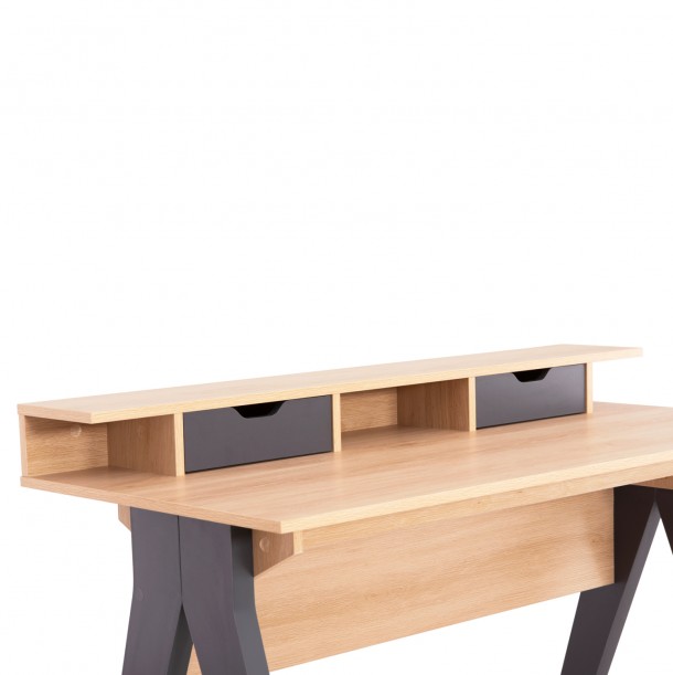 ΓΡΑΦΕΙΟ FB918290 ΜΕΛΑΜΙΝΗ ΣΕ SONAMA-ΓΚΡΙ 120x19-59x75-85,5ΥΥεκ. 5